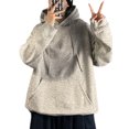 thumbnail image 1 of LUXUR Hommes Manches Longues Casual Hiver Sweat-Shirt Gris S, 1 of 3