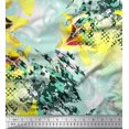 thumbnail image 1 of Soimoi Moss Georgette Fabric Texture & Lily Flower Decor Fabric Printed Yard 42 Inch Wide, 1 of 3