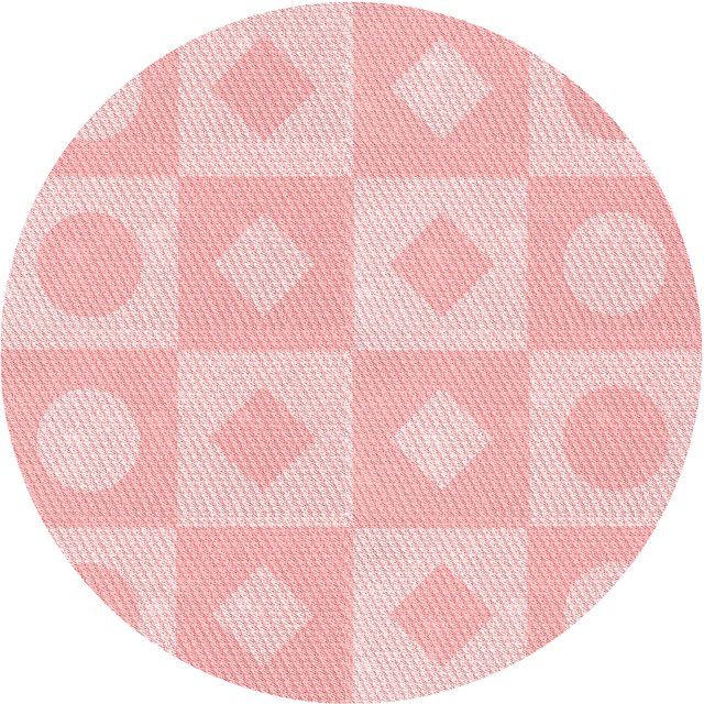 Ahgly Company Machine Washable Indoor Square Transitional Pastel Red Pink Area Rugs, 3' Square