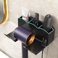 thumbnail image 4 of Organisation et Rangement Salle de Bain, Support de Sèche-Cheveux Mural avec Trois Grilles de Rangement, Petit Rangement Salle de Bain, Supports de Rangement, Sans Support, 4 of 6