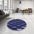 thumbnail image 4 of Ahgly Company Tapis d'Intérieur Lavable en Machine Carré Transitionnel Bleu Nuit, 8 Pieds Carré, 4 of 7