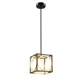 thumbnail image 1 of Gymax Modern LED Pendant Light 3000K Warm Light Cube Ceiling Light Fixture Black, 1 of 10