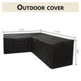 thumbnail image 1 of EASTIN Outdoor Garden Furniture L-Shape Protective Cover Sunscreen Sofa Cover Protector Windproof Washable, 1 of 11