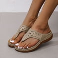 thumbnail image 4 of LSLJS Sandales à Plateforme pour Femmes Flip Flops Décontractées à entre-Doigts à Enfiler Confort Antidérapantes Pantoufles d'Été de Plage, 4 of 6
