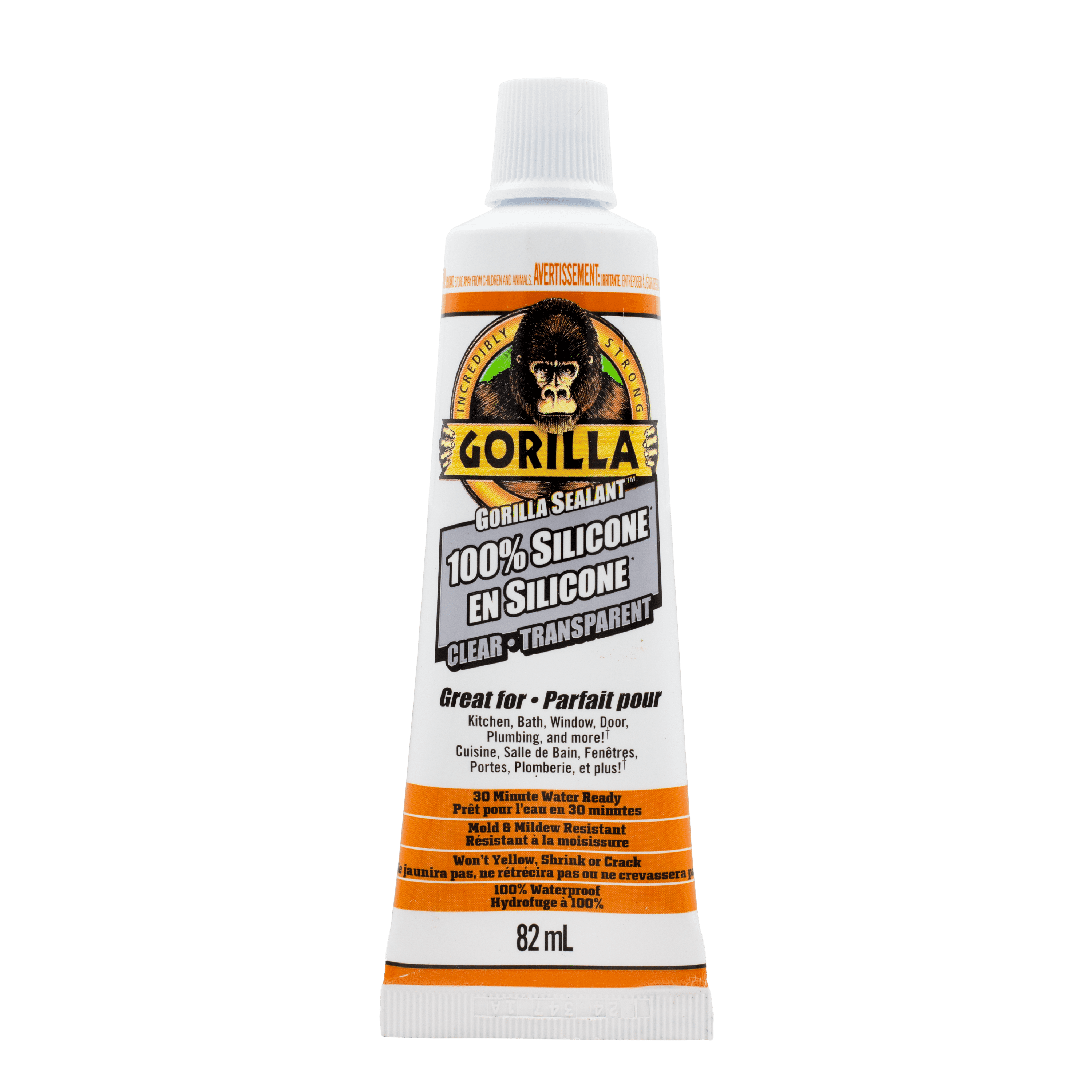 Gorilla Scellant 100 % silicone 82 ml, blanc