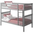 thumbnail image 3 of BEDSMART Solid Wood Twin Over Twin Bunk Bed | Gray, 3 of 7