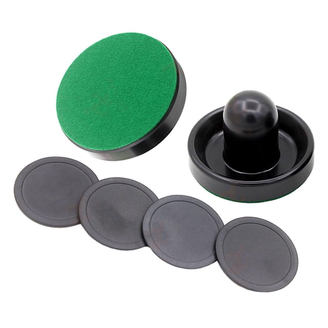 ZLight 1 Ensemble de Mini Pousseurs de Hockey à Air Pousseurs Air et Taille Palettes de Hockey Petits Rondelles de Hockey Rouge 2 Pousseurs Noirs 96 mm