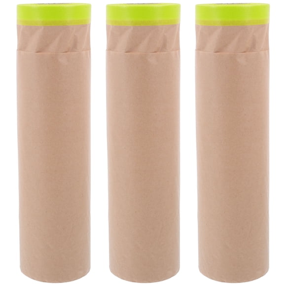 3 Rolls Masking Film Painting Protective Masking Paper Film Furniture Covering Masking Paper