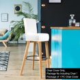 thumbnail image 2 of PiccoCasa Stretch Spandex Bar Stool Cover for Short Back Chair Snow White 1, 2 of 8