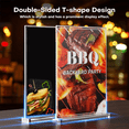 thumbnail image 3 of Acrylic Sign Holder 8.5 x 11, Sign Holder Clear Vertical 6 Pack, Menu Sign Holder Standing Paper Stand Display Stand, 3 of 6