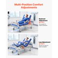 thumbnail image 2 of KFFKFF Premium 2 Function Full Electric Hospital Bed, ICU Electric Medical Bed with Backrest & Legrest Adjustment, 5" Locking Casters, 550LBS Loading, 2 of 9