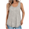 thumbnail image 2 of UPPADA Womens Tank Tops Summer Sleeveless Shirts Ladies Ribbed Wide Shoulder Straps Tees Racerback Tight Slim Fitted Workout Tank Tops Fitted Tops Racer Back Blouses,Clearance on sale, 2 of 8