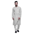 thumbnail image 1 of Atasi Designer Kurta Set For Boys Printed Long Kurta Pajama Summer Clothing, 1 of 4