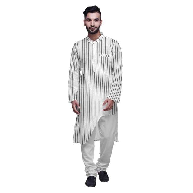 Atasi Designer Kurta Set For Boys Printed Long Kurta Pajama Summer Clothing