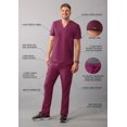 thumbnail image 3 of Adar Addition Go-Basic Scrub Set for Men - Classic V-Neck Scrub Top & Cargo Scrub Pants - A9300 - Wine - L, 3 of 7