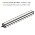 thumbnail image 3 of Uxcell Stainless Steel Gravity Conveyor Roller, 2x16 Inches, Galvanized End, 3 of 5