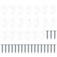 thumbnail image 1 of 20 Pcs Clips de Porte en Verre Installation Facile Vis de Fixation Armoire Garde-Robe Poignée Bouton Charnière Pinces (302), 1 of 8