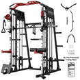 thumbnail image 1 of Smith Machine Home Gym, 2200 lbs Power Rack Cage with Cable Crossover, Smith Cage with 800LB Capacity Adjustable Weight Bench, Total Body Strength Training Cage, 1 of 6