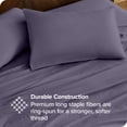 thumbnail image 3 of Bare Home Organic Percale Sheet Set - 300 Thread Count - 100% Organic Cotton - Split King, Dusty Purple, 3 of 7