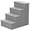 Grey, variant on PawHut Pet Steps, 4-Level Wooden for High Beds, Dark Coffee