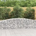 thumbnail image 1 of vidaXL Arched Gabion Baskets 3 pcs 400x50x60/80 cm Galvanised Iron, 1 of 4