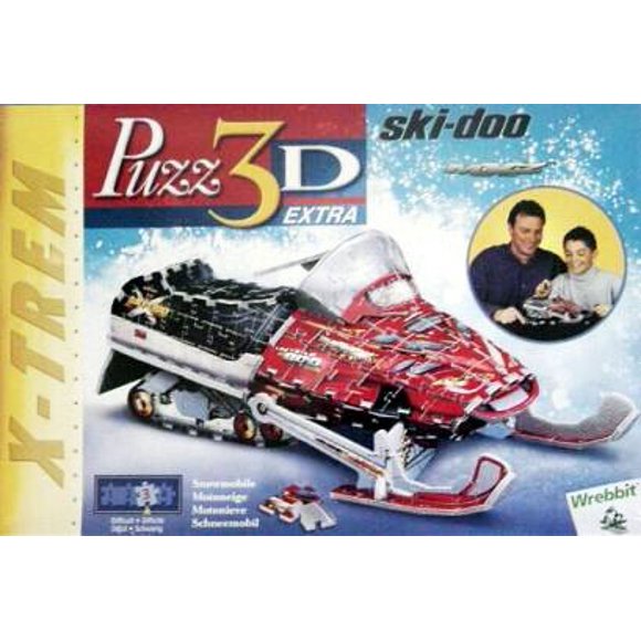 Snowmobile Ski-Doo, 293 Piece 3D Jigsaw Puzzle Made by Wrebbit Puzz-3D