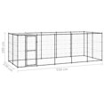 thumbnail image 4 of vidaXL Chenil Extérieur pour Chien en Acier avec Toit 12,1 M2, 4 of 4