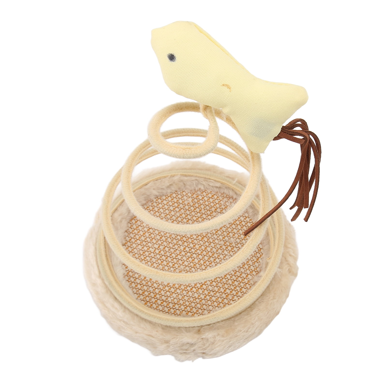 Jouet Interactif pour Chat Debout, Base à Gratter Intéressante avec Ressort pour Poisson d'Intérieur, Balle