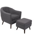 thumbnail image 1 of Chaise milieu-du-siècle Rockwell <br>et pouf, par LumiSource, 1 of 7