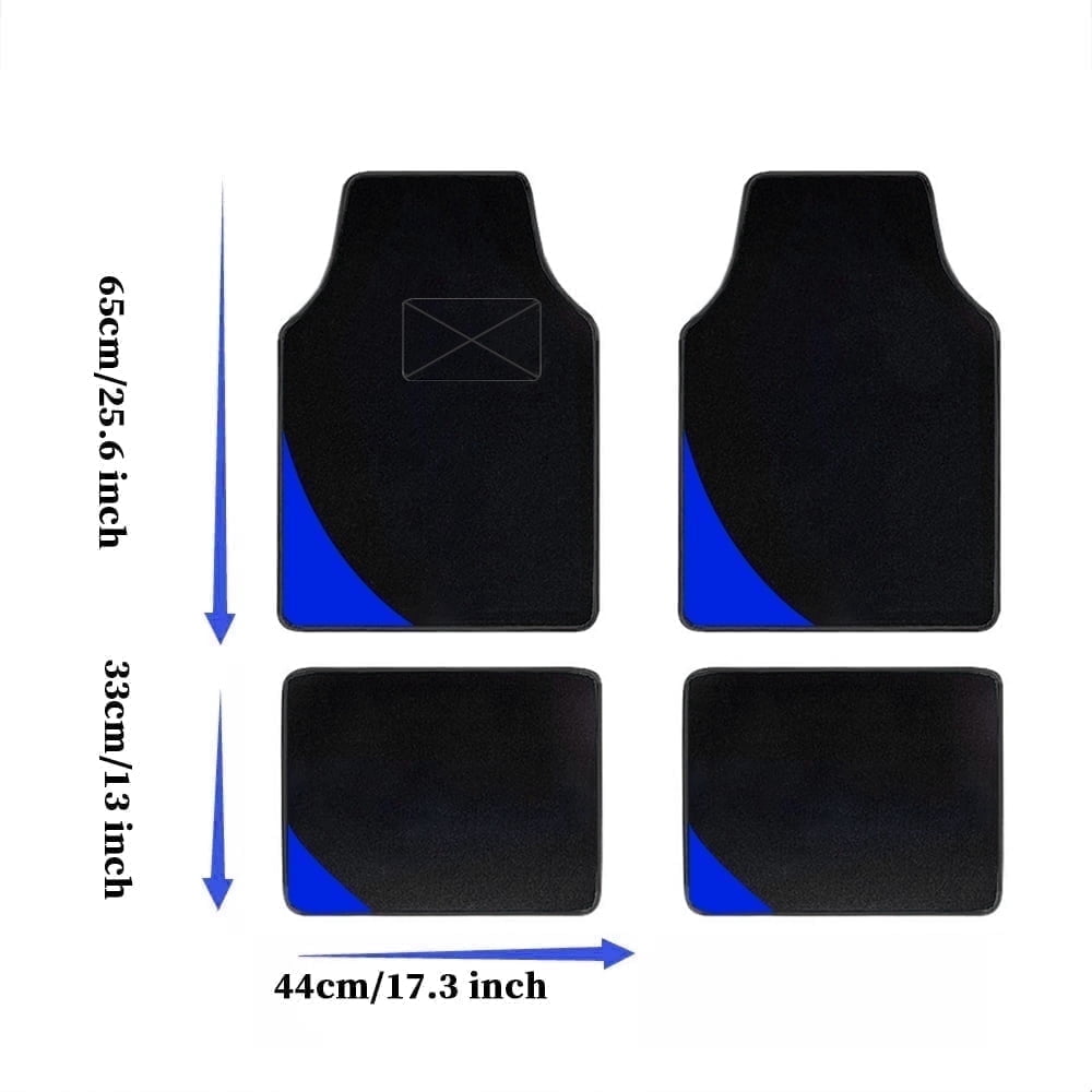 Tuqiang Car floor mats for Mercedes-Benz for 560SL Soft-ultimate floor mats Suede Black and Blue