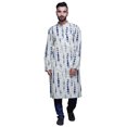 thumbnail image 2 of Atasi Kurta Imprimé pour Hommes Col Mandarin Popeline de Coton Kurta Chemise Décontractée, 2 of 7