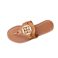 thumbnail image 2 of Gspmoly Sandales à Enfiler pour Femmes, Sandales de Plage Décontractées de Mode pour Femmes Printemps Nouvelles Unies à Bout Rond Pantoufles pour Femmes Brun 41, 2 of 6
