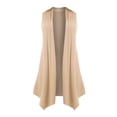 thumbnail image 4 of Sleeveless Cardigan Women Summer Lightweight Open Front Soft Draped Long Duster Vest Asymmetric Hem, 4 of 4