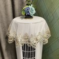 thumbnail image 1 of CHOK Lace Jacquard Tablecloth Macrame Round Doily Table Topper Decoration Cover for Home Dresser Scarf and Table Centerpiece, 1 of 2