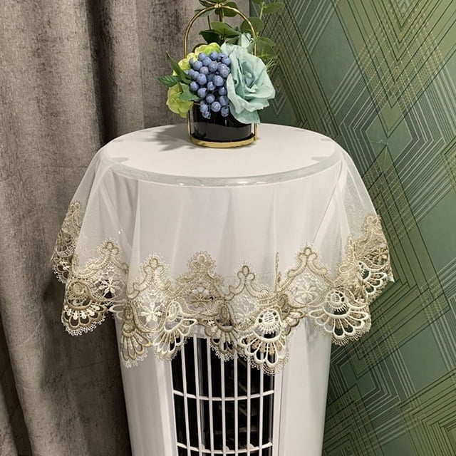 CHOK Lace Jacquard Tablecloth Macrame Round Doily Table Topper Decoration Cover for Home Dresser Scarf and Table Centerpiece