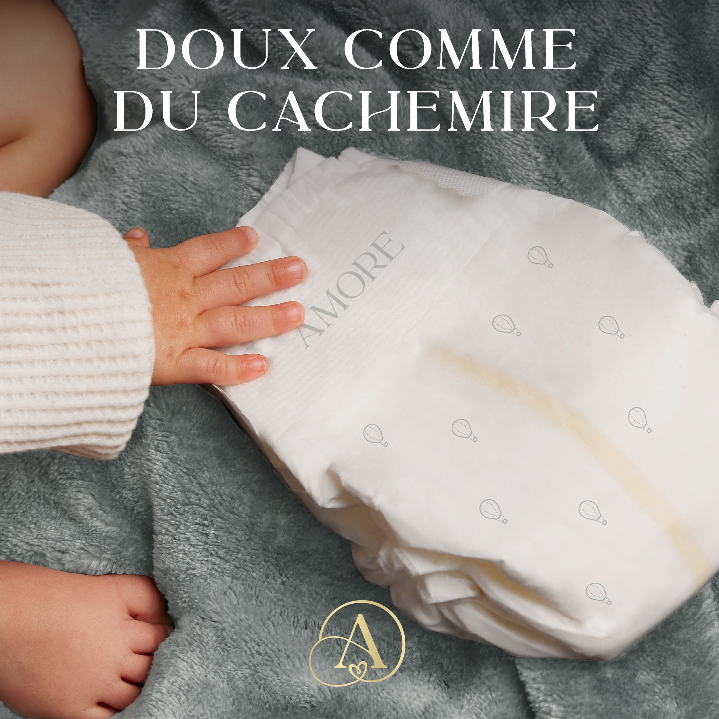 NOUVEAU Pampers AMORE, taille 2 (4,5 à 10 kg [10 à 22 lb]), notre meilleure couche, 186 unités