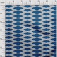 thumbnail image 2 of oneOone Georgette Viscose Fabric Plus Sign Kasuri Printed Fabric 1 Yard 42 Inch Wide, 2 of 4