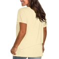 thumbnail image 3 of Birdeem Womens Fashion Solid Round Neck Short Sleeve T-Shirt Blouse Loose Tops, 3 of 12
