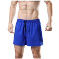 thumbnail image 2 of Styesk Mens Shorts Man Solid-Color Casual Sports Breathable Running Training Drawstring Pocket Shorts, 2 of 7