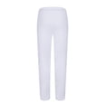 thumbnail image 4 of RXIRUCGD Men's Fashion Drawstring Elastic Waist Solid Color Casual Sweat Length Pants 2 PC, White, Size: M, 4 of 5
