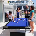 thumbnail image 4 of GloryStar 6Ft/7Ft Folding Pool Table, Portable Pool Table, Billiard Table Set Includes Balls, Cues, Chalks and Brush, for Family Game Room, Adult Rrec Room, Basements, 4 of 7