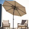 thumbnail image 1 of Parasol de Patio 9 Pi pour l'Extérieur, Parasol de Marché de Table à 8 Nervures Robustes avec Inclinaison et Manivelle, Parasols Centrés Abri Solaire, Protection UV Imperméable, 1 of 8