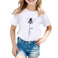 thumbnail image 1 of Haut Fille Chemise Banane Filles Mode Enfants Décontracté Imprimé Col Rond Ample Manches Courtes T-Shirt Haut, 1 of 4