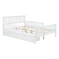 thumbnail image 4 of Noble house Full Size Wood Platform Bed with Guardrails on Both Sides,White, 4 of 10