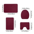 thumbnail image 3 of Vaidha Memory Foam Bath Mat 4 Set Bathroom Rugs For 4 Pcs Toilet Mats Universal Soft Comfortable Water Absorption Non-Slip Thick Machine Washable Easier To Dry Dark, 3 of 7
