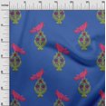 thumbnail image 2 of oneOone Silk Tabby Fabric Leaves|Bird & Floral Block Printed Craft Fabric BTY 42 Inch Wide, 2 of 4