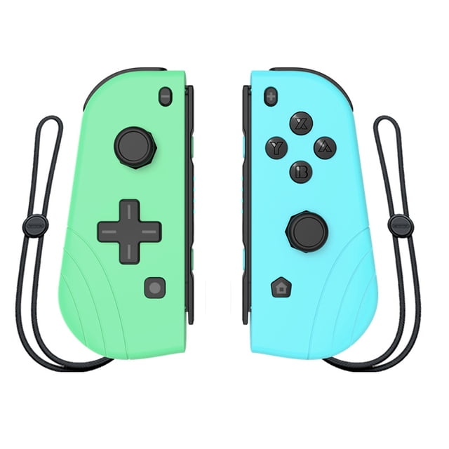 Manettes Switch, Remplacement pour Manettes Joycon avec Prise, Double Choc, Réveil, Brancher et Utiliser, Manette (G/D) Compatible pour Nintendo Switch/Switch Lite (Jaune)
