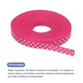 thumbnail image 3 of Uxcell Grosgrain Ribbons with White Dots Ribbon Bow Decoration Crafts Gift Wrapping Wedding Rose Red 25 Yards 3/8 Inch, 3 of 7