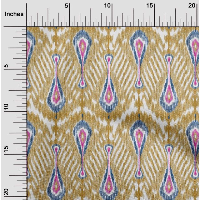 Tissu Lycra Polyester Pomme Grand Motif Imprimé Ikat Tissu BTY 56 Pouces de Large