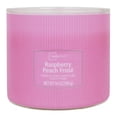 thumbnail image 2 of Mainstays 3-Wick Textured Wrapped Raspberry Peach Frose Scented Candle, 14 oz, 2 of 6